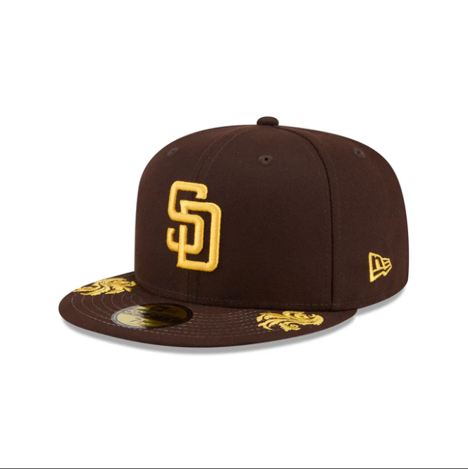 San Diego Padres Brown Wordmark Script 59Fifty Fitted