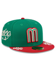 Mexico World Baseball Classic WBC Green Red 2 Tone Wordmark Script 59Fifty Fitted