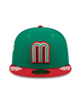 Mexico World Baseball Classic WBC Green Red 2 Tone Wordmark Script 59Fifty Fitted