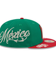 Mexico World Baseball Classic WBC Green Red 2 Tone Wordmark Script 59Fifty Fitted