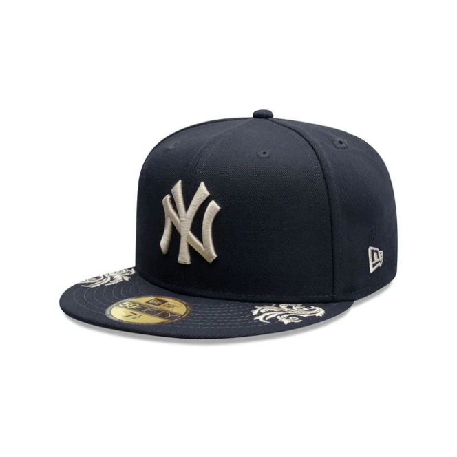 New York Yankees Navy Wordmark Script 59Fifty Fitted