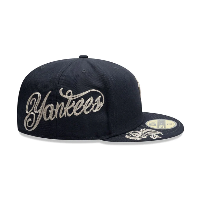 New York Yankees Navy Wordmark Script 59Fifty Fitted