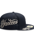 New York Yankees Navy Wordmark Script 59Fifty Fitted