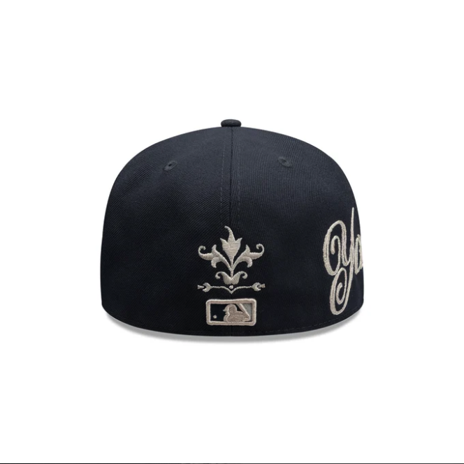 New York Yankees Navy Wordmark Script 59Fifty Fitted