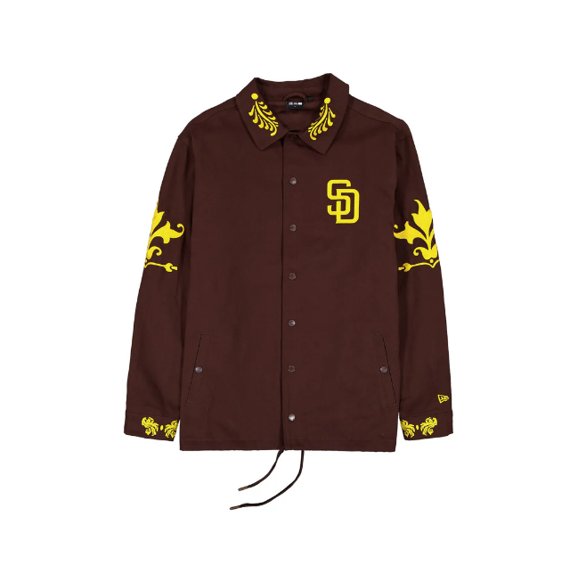 New Era San Diego Padres Western Script Coaches Jacket
