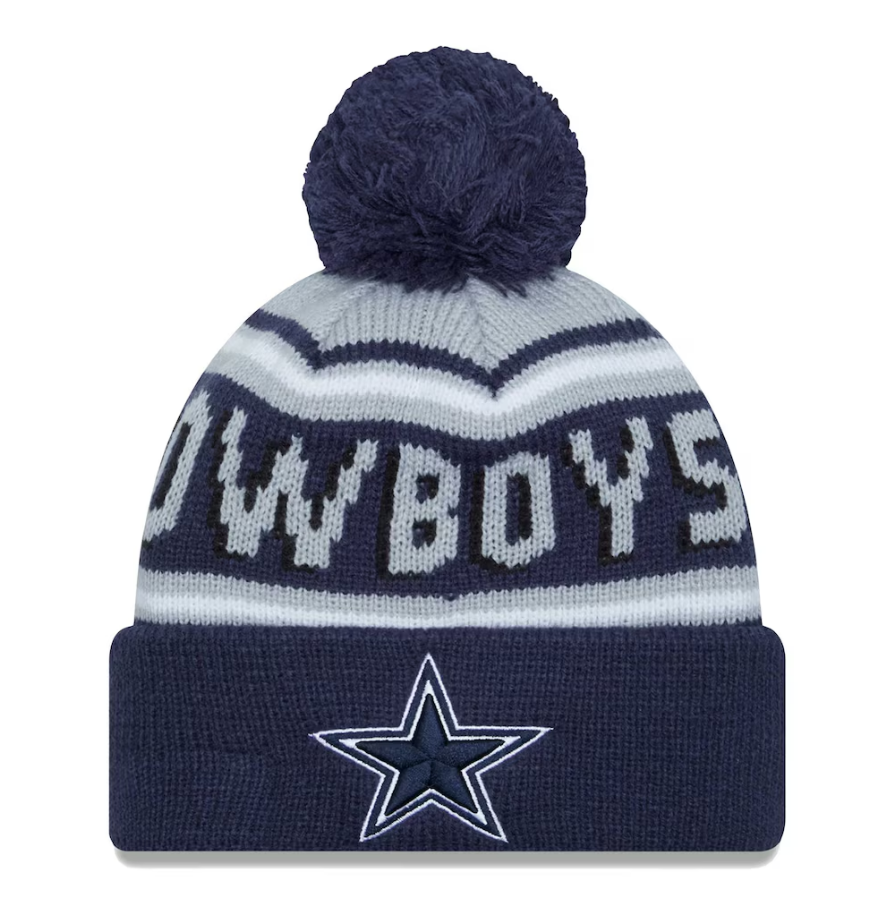 Dallas Cowboys Team Color Cuff Pom Knit Beanie