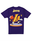 New Era Los Angeles Lakers Purple Cartoon Tee