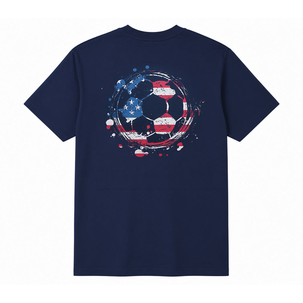 USA Soccer Ball Graphic Tee – Navy
