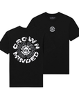 CrownMinded Twin Shot Spiral Graphic Tee - Black