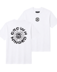CrownMinded Twin Shot Spiral Graphic Tee - White
