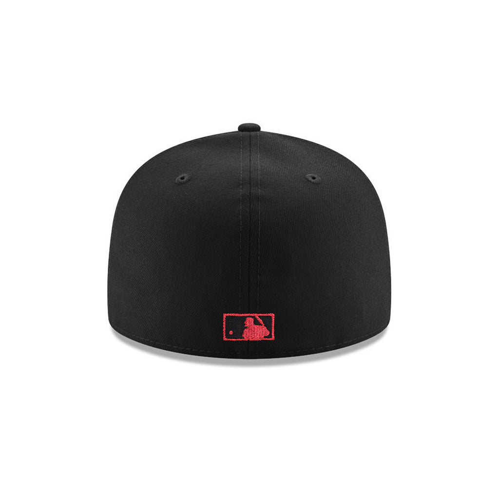 Anaheim Angels Black On Black Red Detail 50th Anniversary SP 59Fifty Fitted