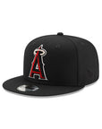Anaheim Angels Black On Red Logo Grand MLB Snapback