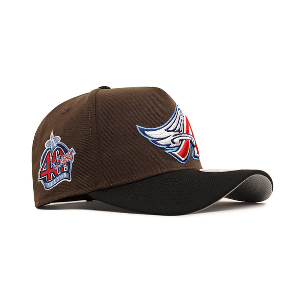 Anaheim Angels Walnut Black 2 Tone 40th Anniversary SP 9Forty A-Frame Snapback