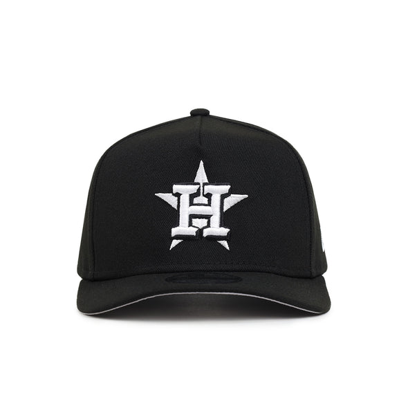 Houston Astros Black On White 9Fifty A-Frame Snapback