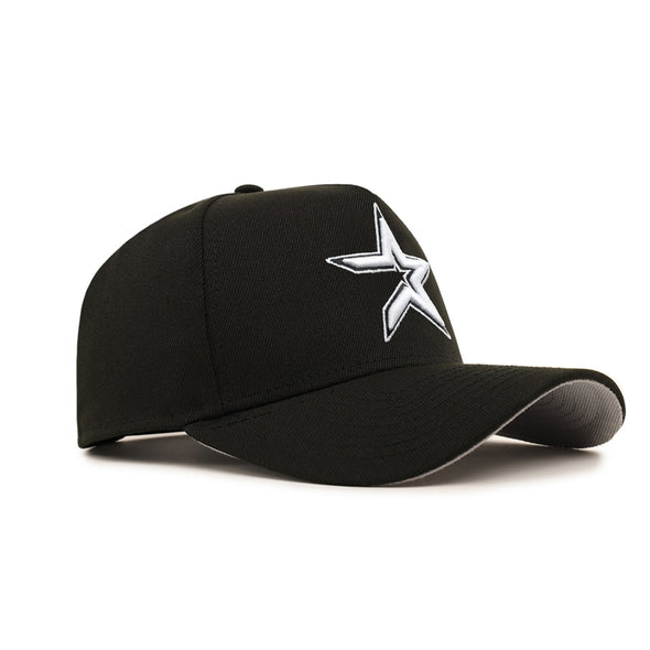Houston Astros Cooperstown Black On White 9Forty A-Frame Snapback