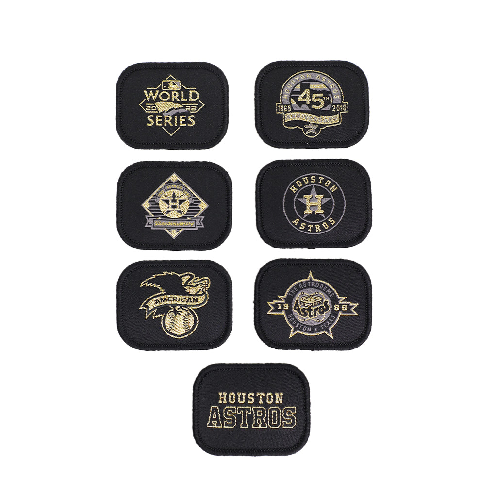 Houston Astros Black Gold Velcro All Over Patches 59Fifty Fitted