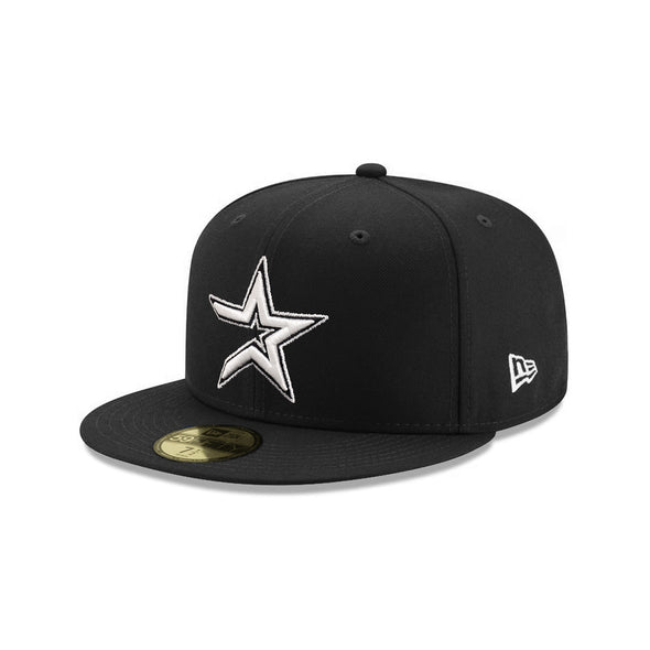 Houston Astros Black on White 59Fifty Fitted