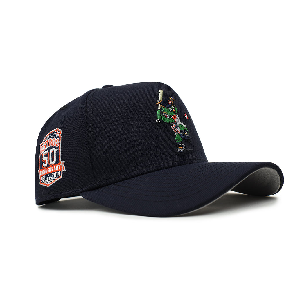 White Houston Astros Brick Red Visor Gray Bottom 50th
