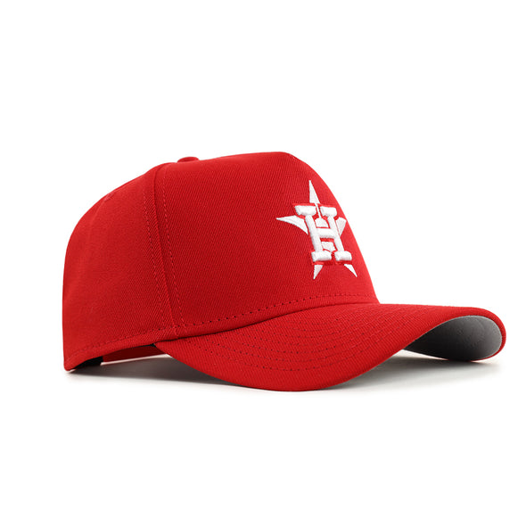 Houston Astros Scarlet Red On White 9Forty A-Frame Snapback