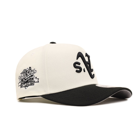 Oakland Athletics Upside Down Chrome Black 2 Tone 1989 World Series SP 9Forty A-Frame Snapback