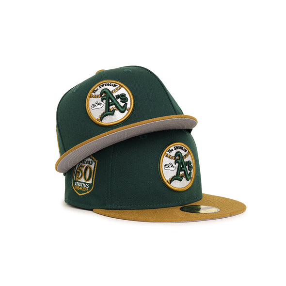 Oakland Athletics Dark Green Gold 2 Tone 50th Anniversary SP 59Fifty Fitted
