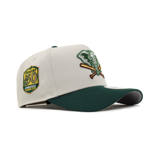 Oakland Athletics Stone Green 2 Tone 50th Anniversary SP Black 9Forty A-Frame Snapback