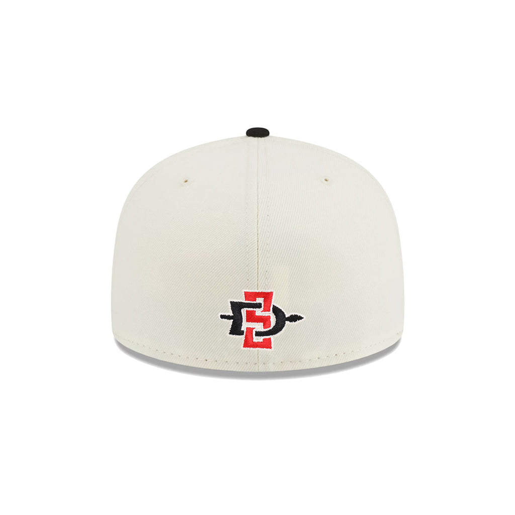 San Diego State Aztecs Chrome Black 2 Tone Aztec Calendar SP NCAA 59Fifty Fitted