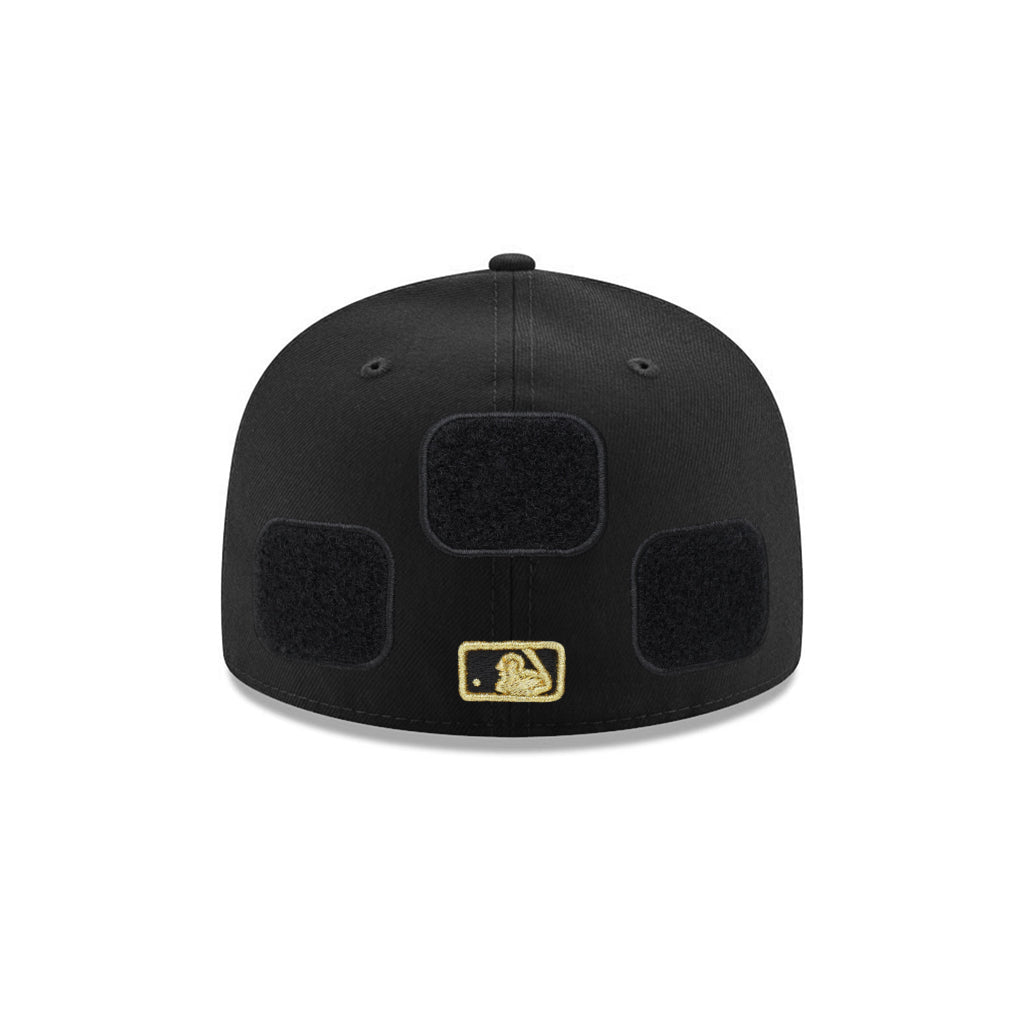 Houston Astros Black Gold Velcro All Over Patches 59Fifty Fitted