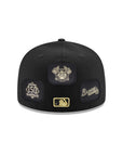 Atlanta Braves Black Gold Velcro All Over Patches 59Fifty Fitted