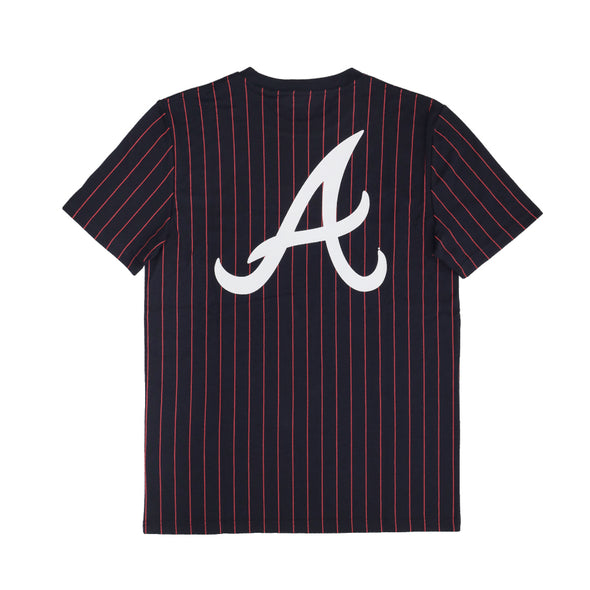 New Era Atlanta Braves Navy Pinstripe Tee