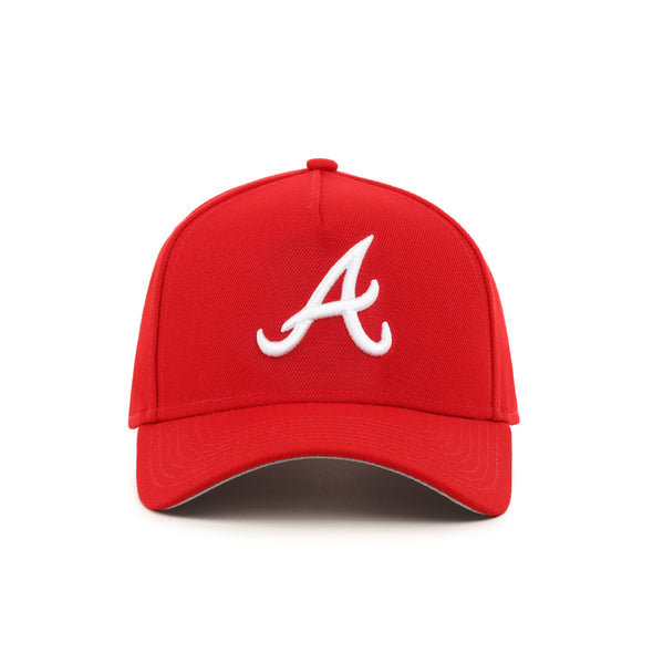 Atlanta Braves Scarlet Red On White 9Forty A-Frame Snapback