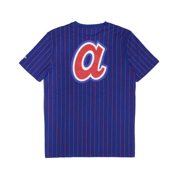 New Era Atlanta Braves Cooperstown Royal Pinstripe Tee