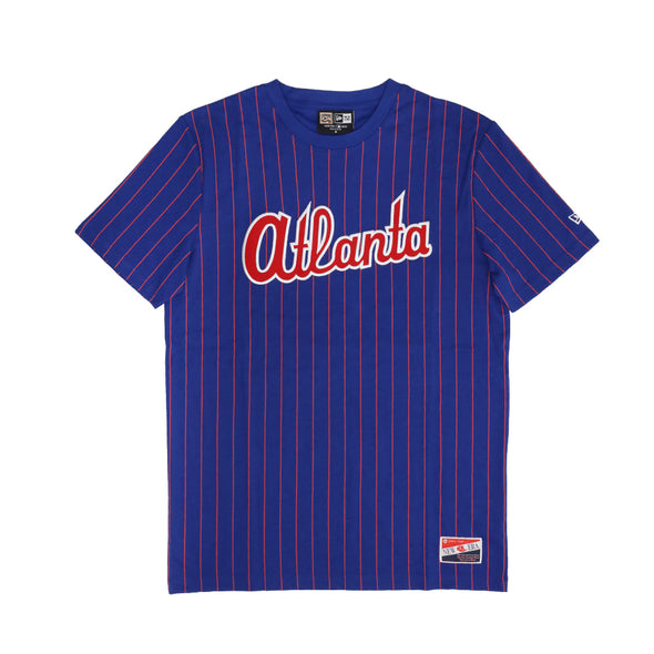 New Era Atlanta Braves Cooperstown Royal Pinstripe Tee