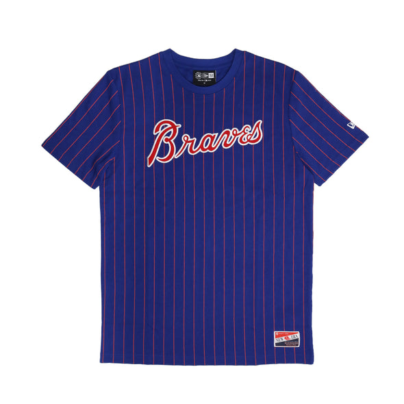 New Era Atlanta Braves Royal Pinstripe Tee