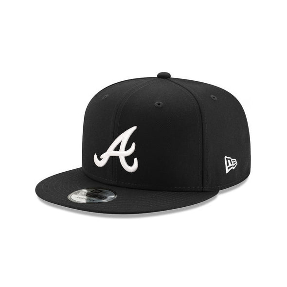 Atlanta Braves Black on White 9Fifty Snapback