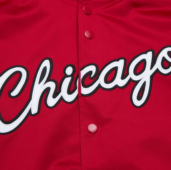 Mitchell & Ness Chicago Bulls Lightweight Red Satin Jacket