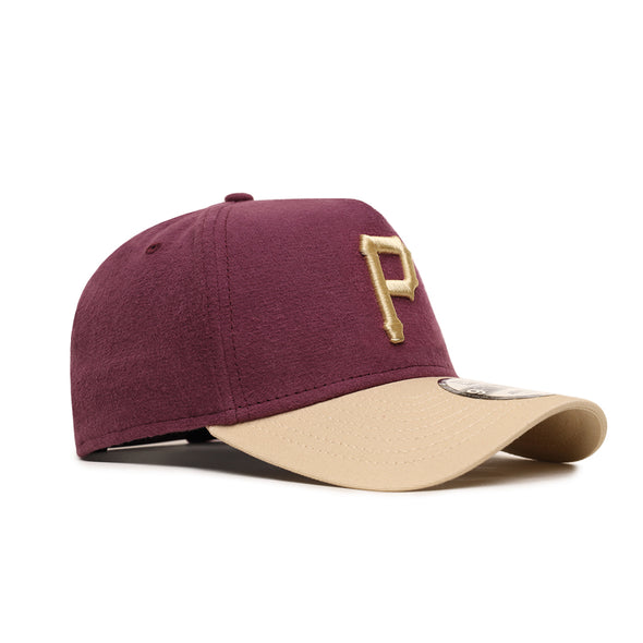 Pittsburgh Pirates 9Forty A-Frame Moleskin Maroon Tan Snapback