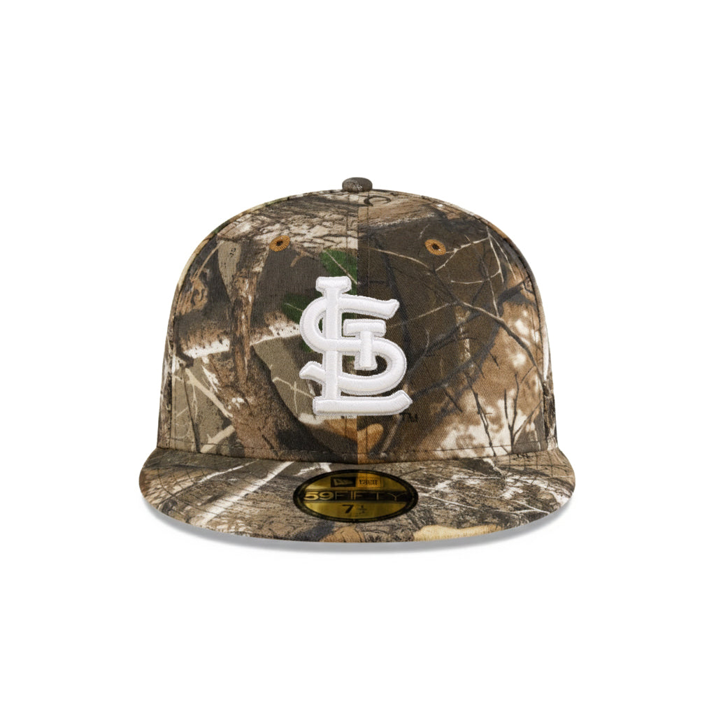St. Louis Cardinals Real Tree On White 59Fifty Fitted