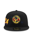 Mexico Club America Side Script Black Team 59Fifty Fitted