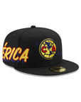 Mexico Club America Side Script Black Team 59Fifty Fitted