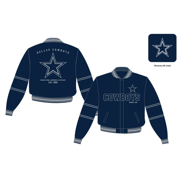 Dallas Cowboys Navy Wool Jacket