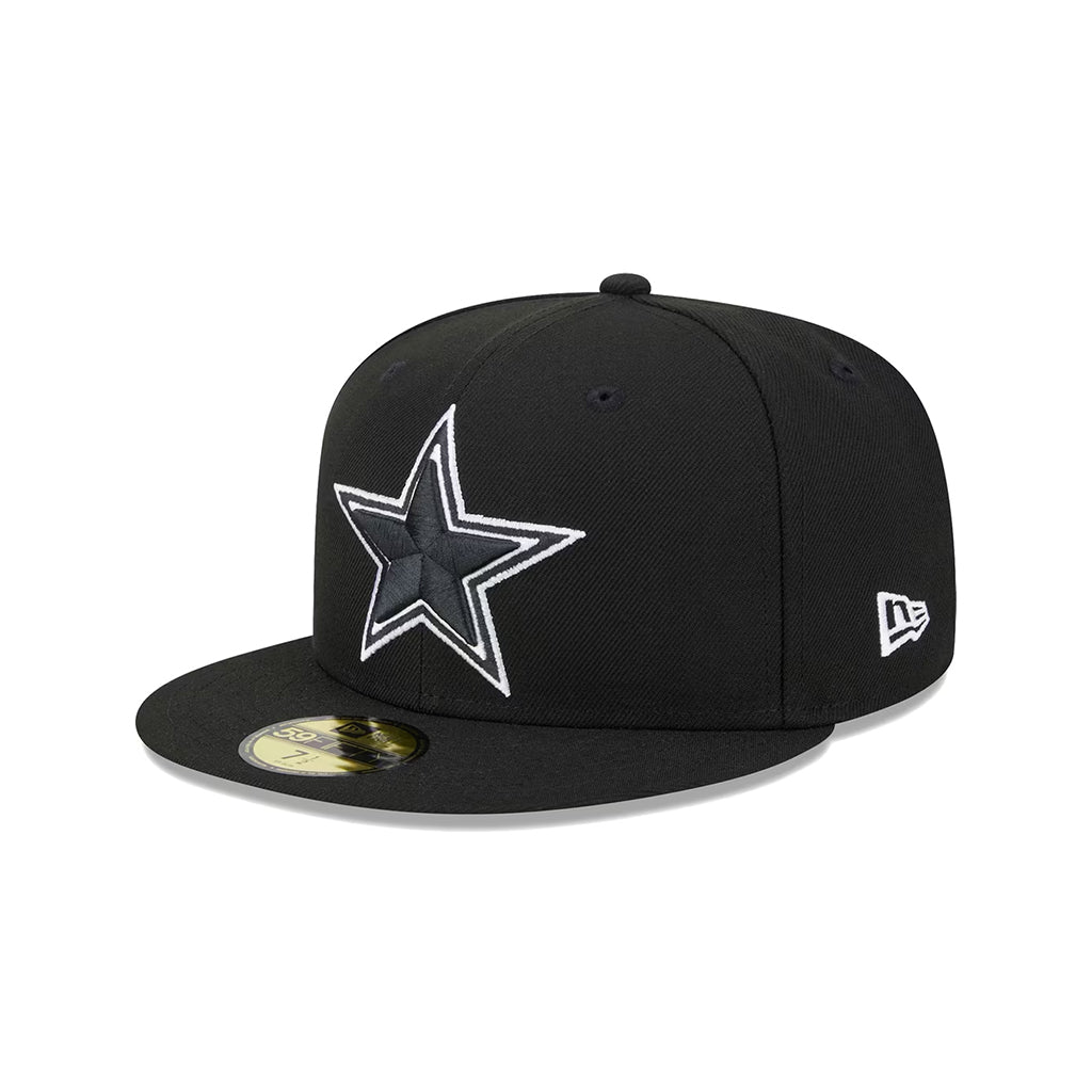 Dallas Cowboys Black On White Super Bowl XXVII 59Fifty Fitted