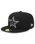 Dallas Cowboys Black On White Super Bowl XXVII 59Fifty Fitted