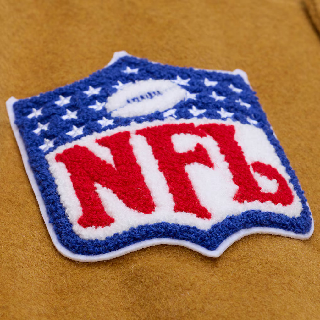 Oakland Raiders Brown Cream Dusted Collection Varsity Full-Snap Jacket
