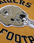 Oakland Raiders Brown Cream Dusted Collection Varsity Full-Snap Jacket