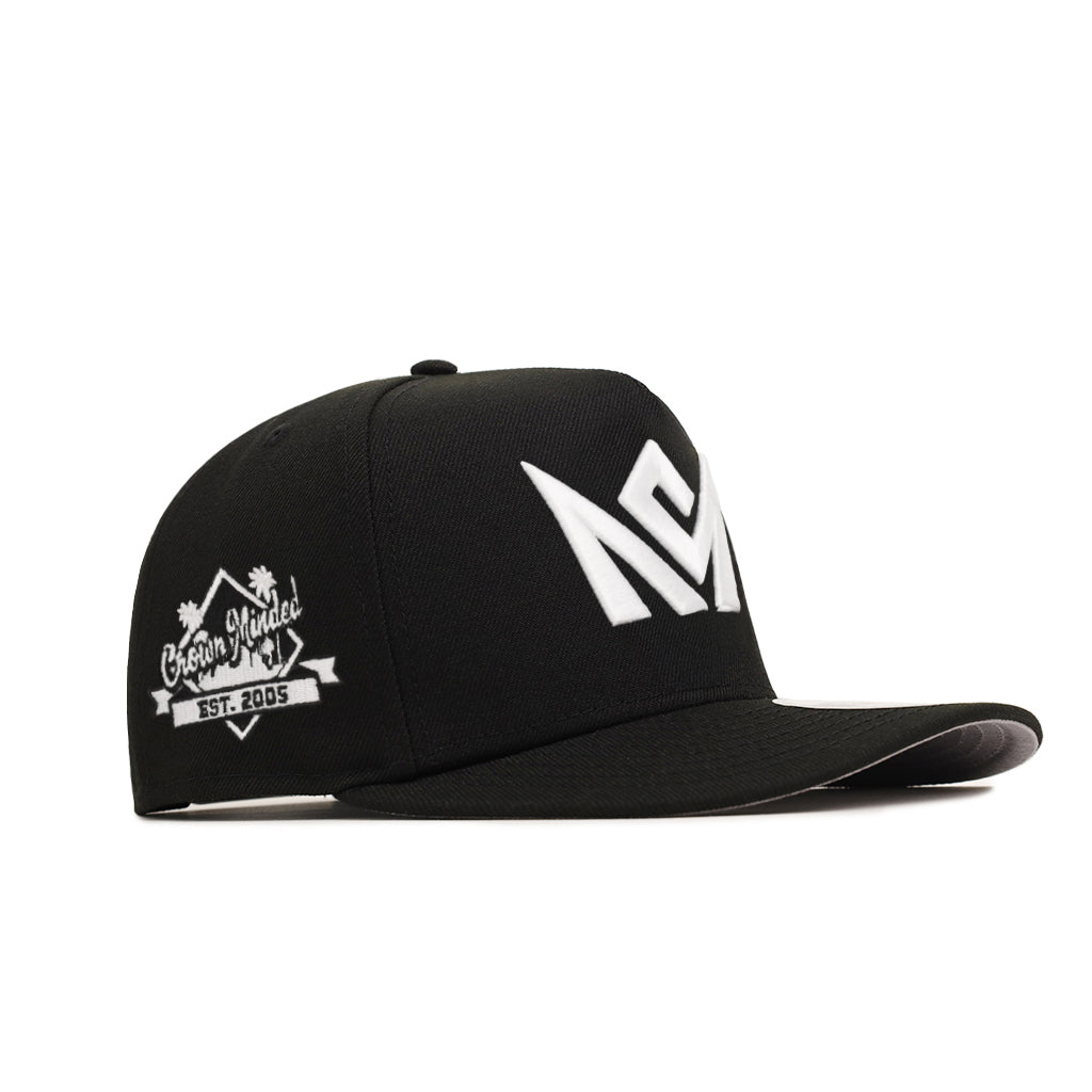 CrownMinded Black On White Established 2005 SP 9Fifty A-Frame Snapback