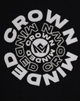 CrownMinded Twin Shot Spiral Graphic Tee - Black