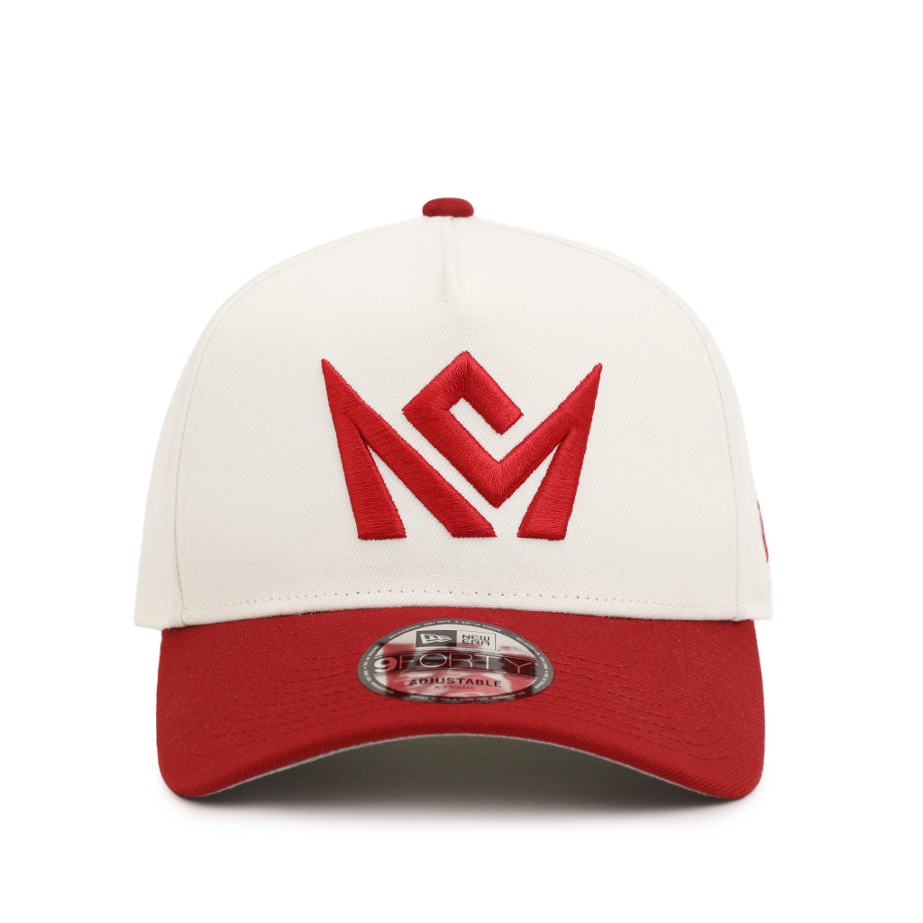CrownMinded Chrome Dark Red 9Forty A-Frame Snapback