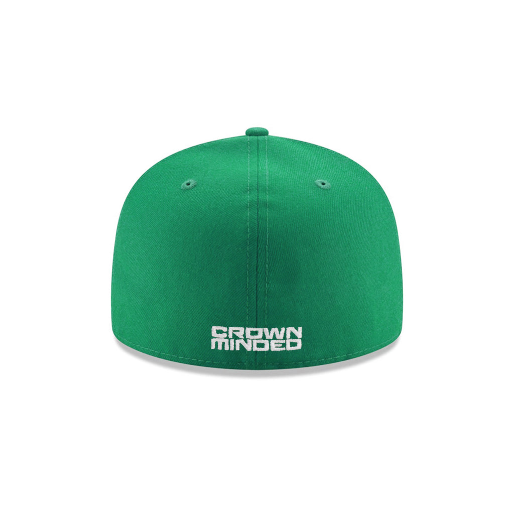 CrownMinded Kelly Green On White 59Fifty Fitted