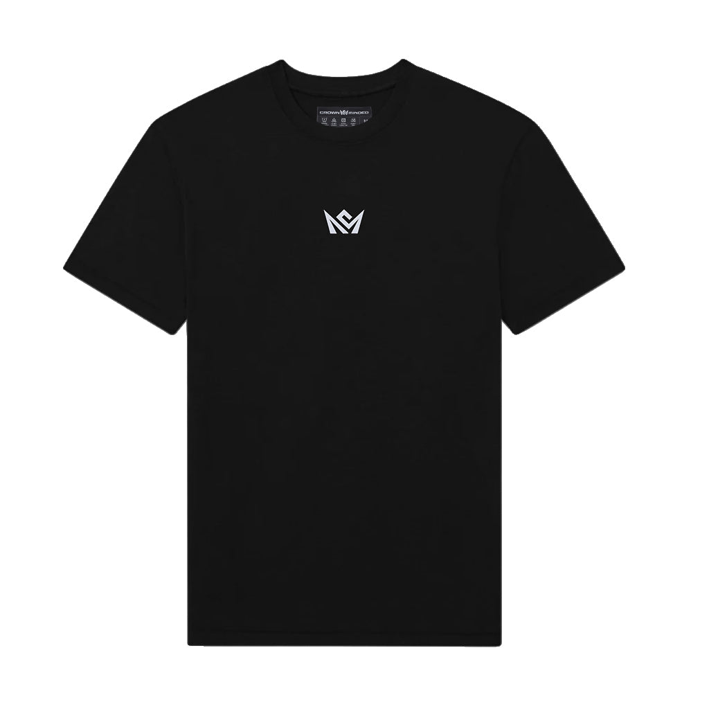 CrownMinded Twin Shot Vertical Graphic Tee - Black